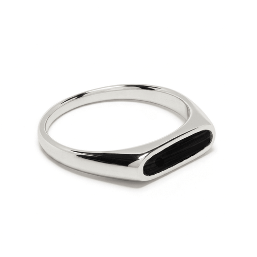 Black Bar Signet Ring - ShopAsawir