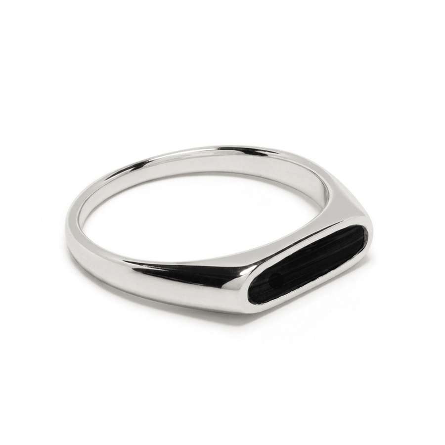 Black Bar Signet Ring - ShopAsawir
