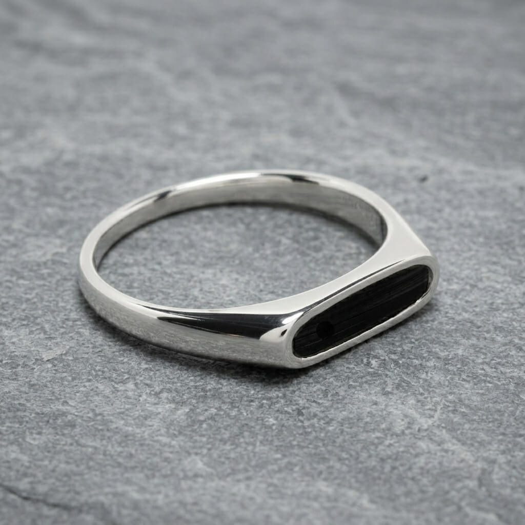 Black Bar Signet Ring - ShopAsawir