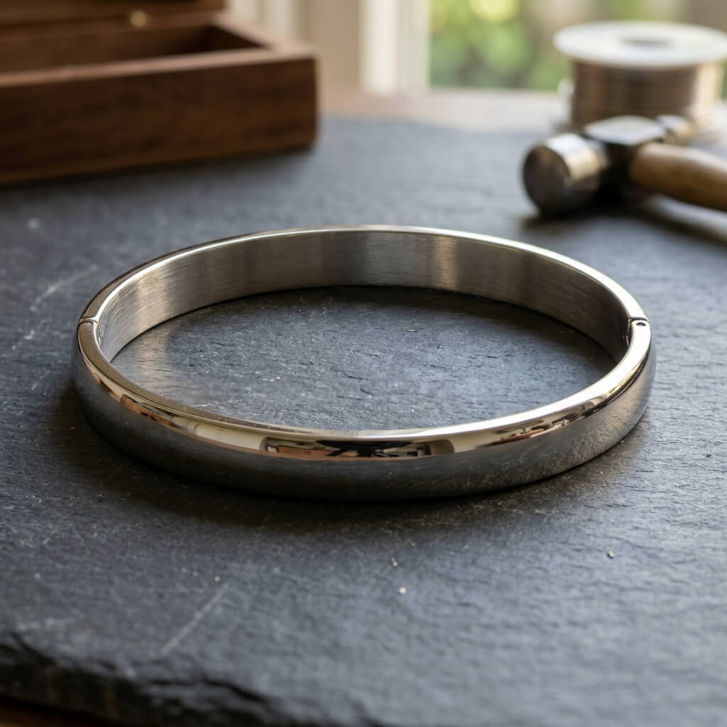 Minimalist Steel Cuff - ShopAsawir
