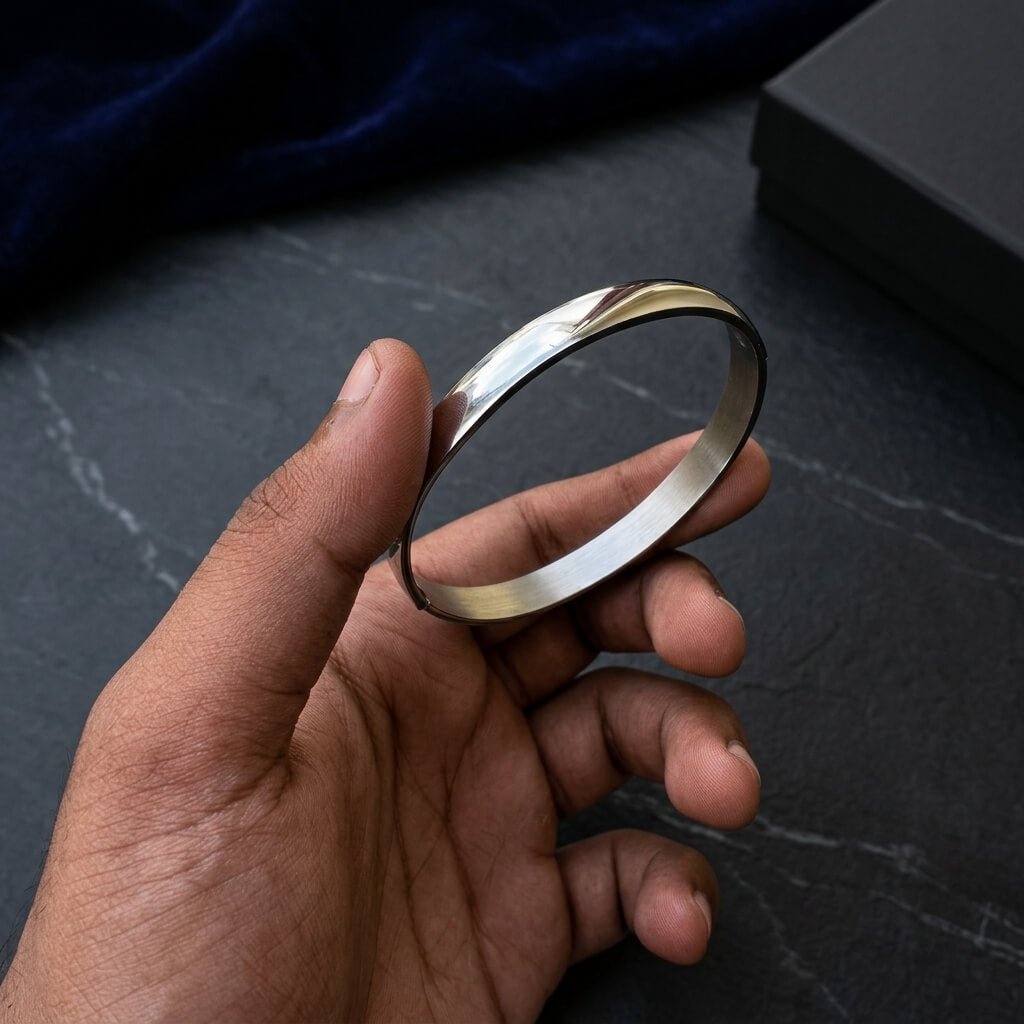 Minimalist Steel Cuff - ShopAsawir