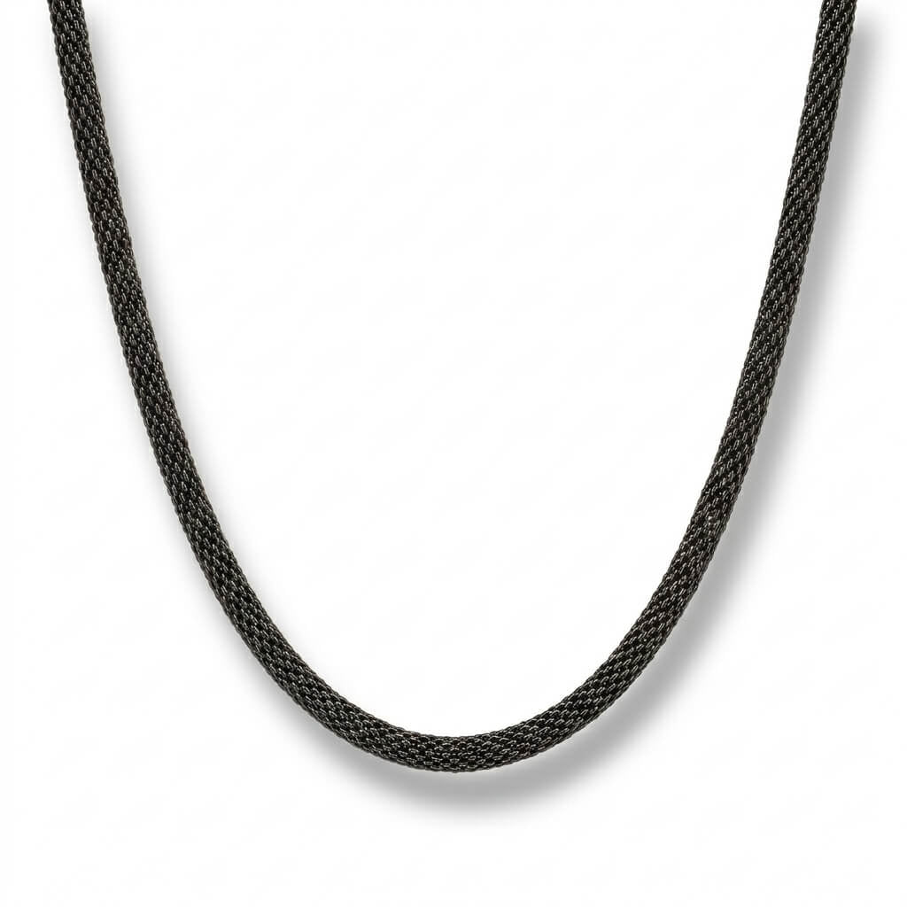 Unisex Black Mesh Link Chain - ShopAsawir