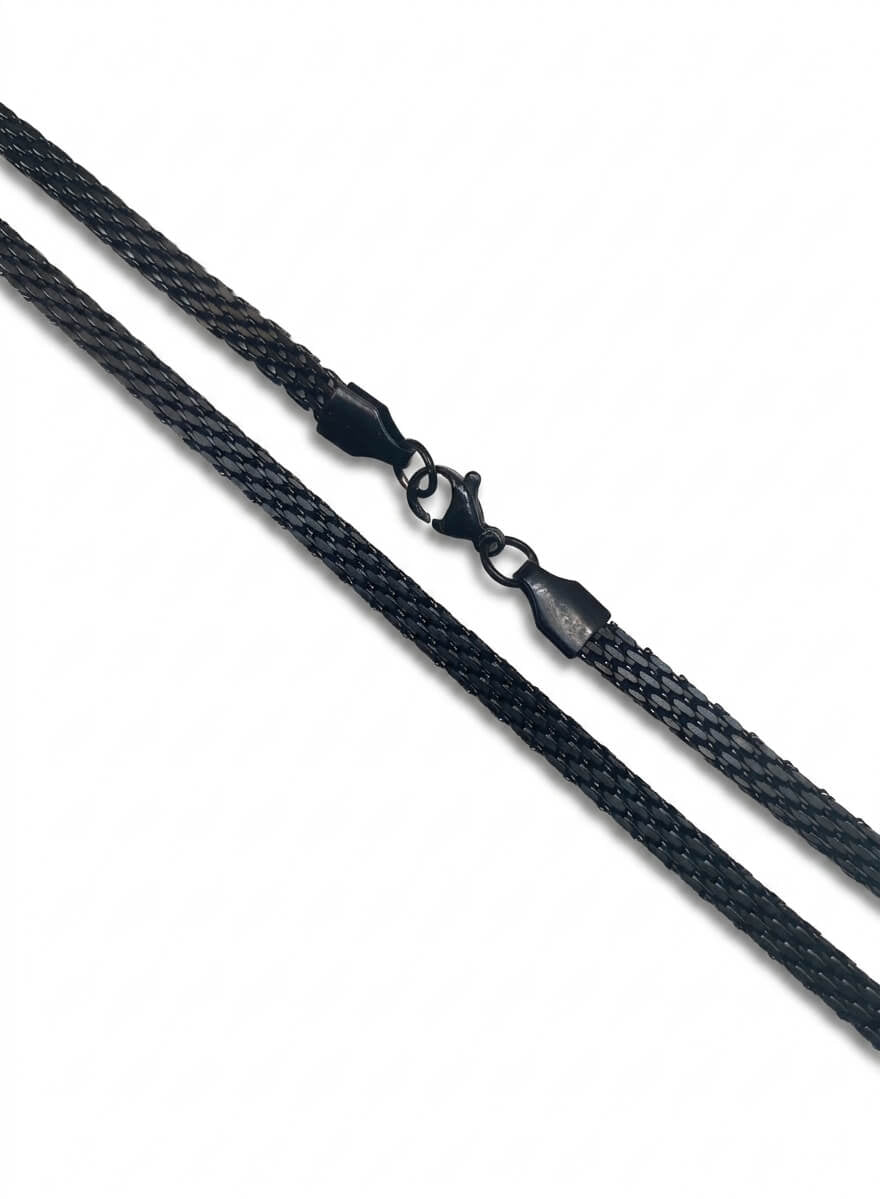 Unisex Black Mesh Link Chain - ShopAsawir